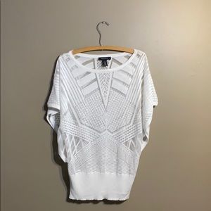 White House Black Market White Blouse M